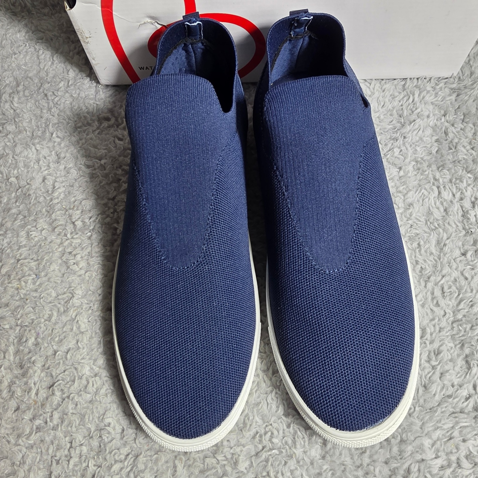 Blondo Kingsley Knit Waterproof Slip On Sneakers Men Size 10 Navy Blue New — image 3 of 8